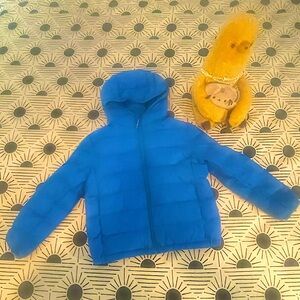 Dreamy Cerulean Boy’s Uniqlo Lightweight Puffer Jacket (Sz. 7-8)